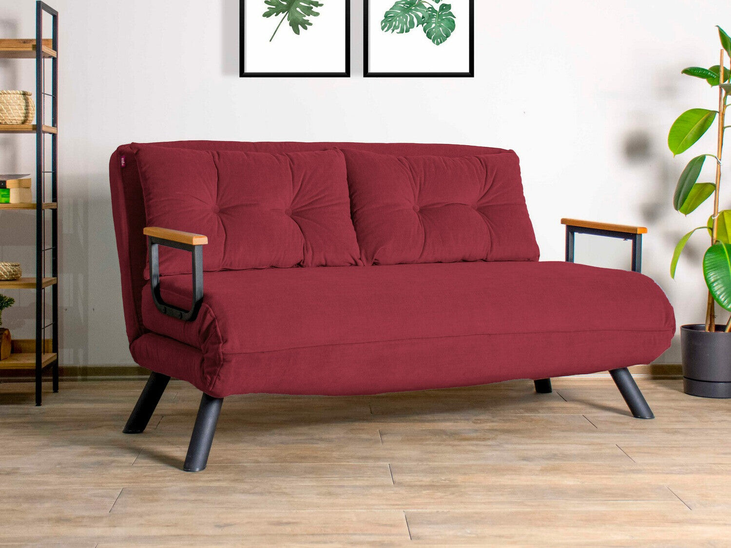 Canapea extensibilă Sando 2-Seater - Maroon 3236744