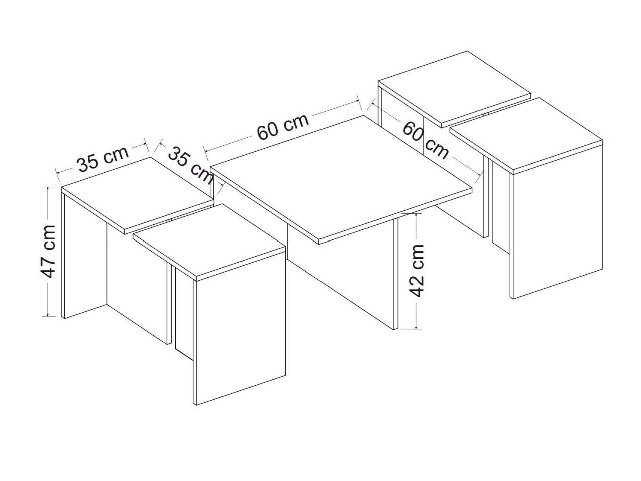 Masuta de cafea set (5 bucăți) Owen 3241018