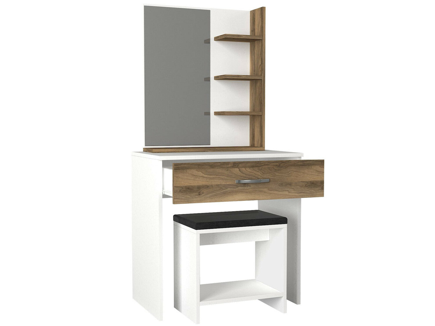 Măsuță de machiaj Olivia - White, Walnut 3253519