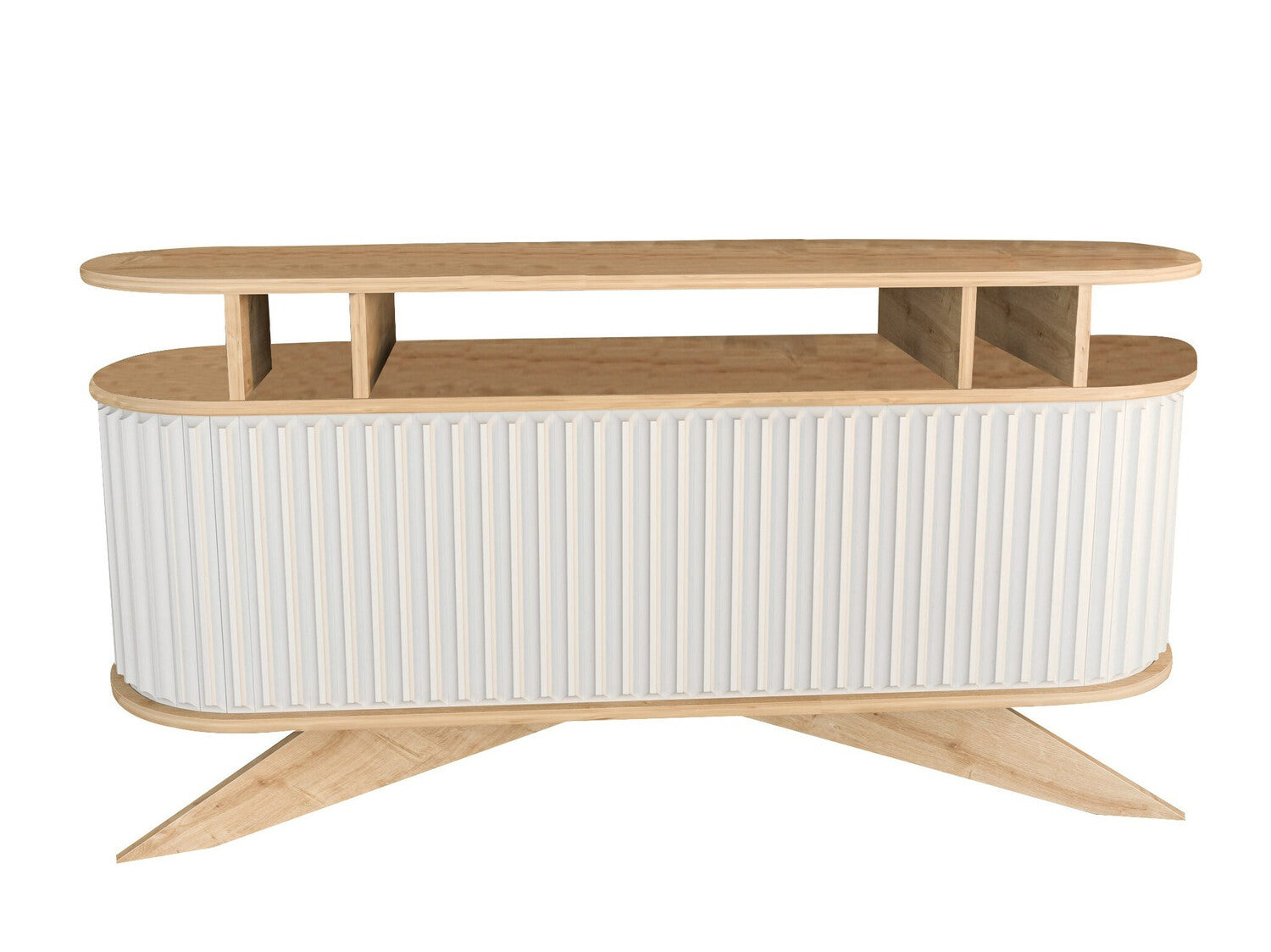 Consolă Stor - Oak, White 3256384