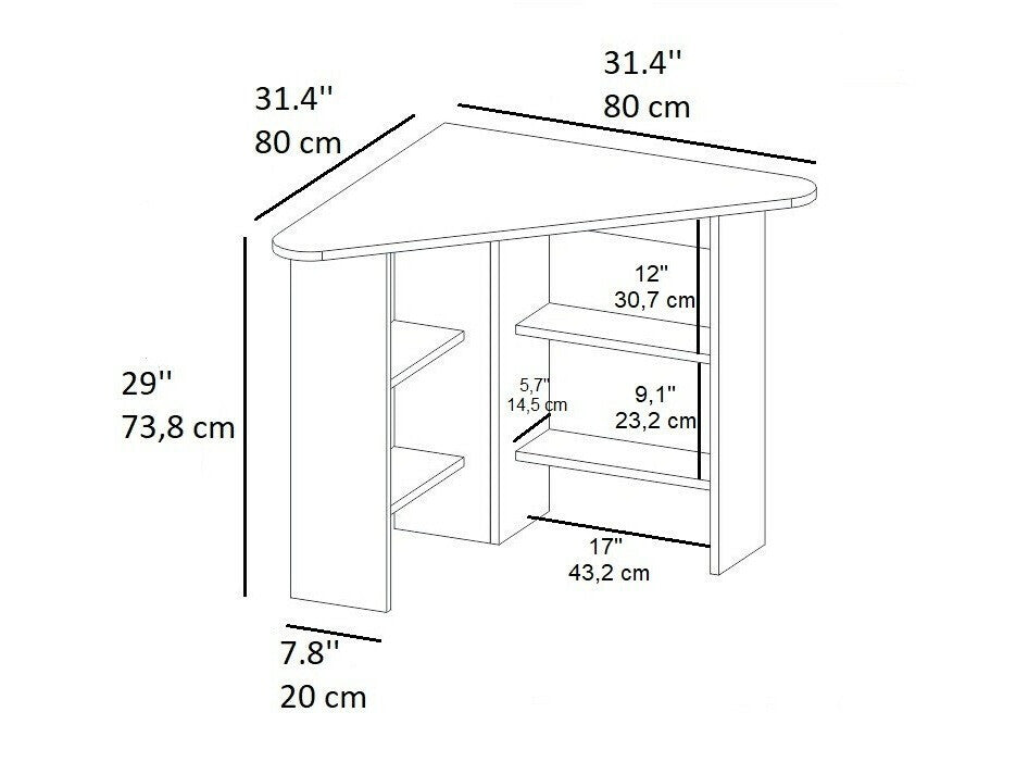 Birou Corner - Walnut 3259152