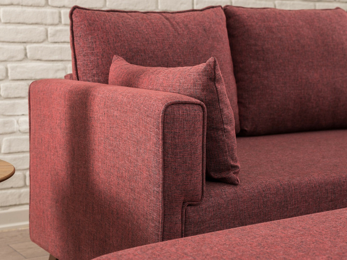 Canapea extensibilă de colț Bella Corner Sofa Right 2 - Claret Red 3263224