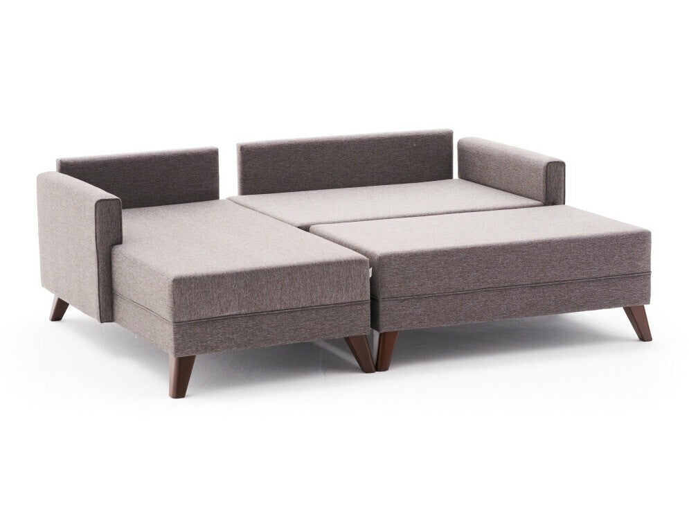 Canapea extensibilă de colț Bella Mini Corner Sofa Left - Brown 3263230