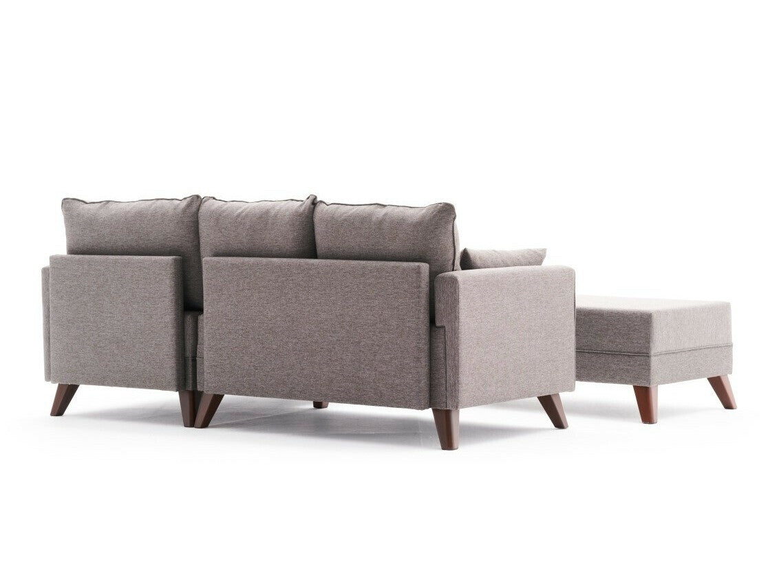 Canapea extensibilă de colț Bella Mini Corner Sofa Right - Brown 3263238