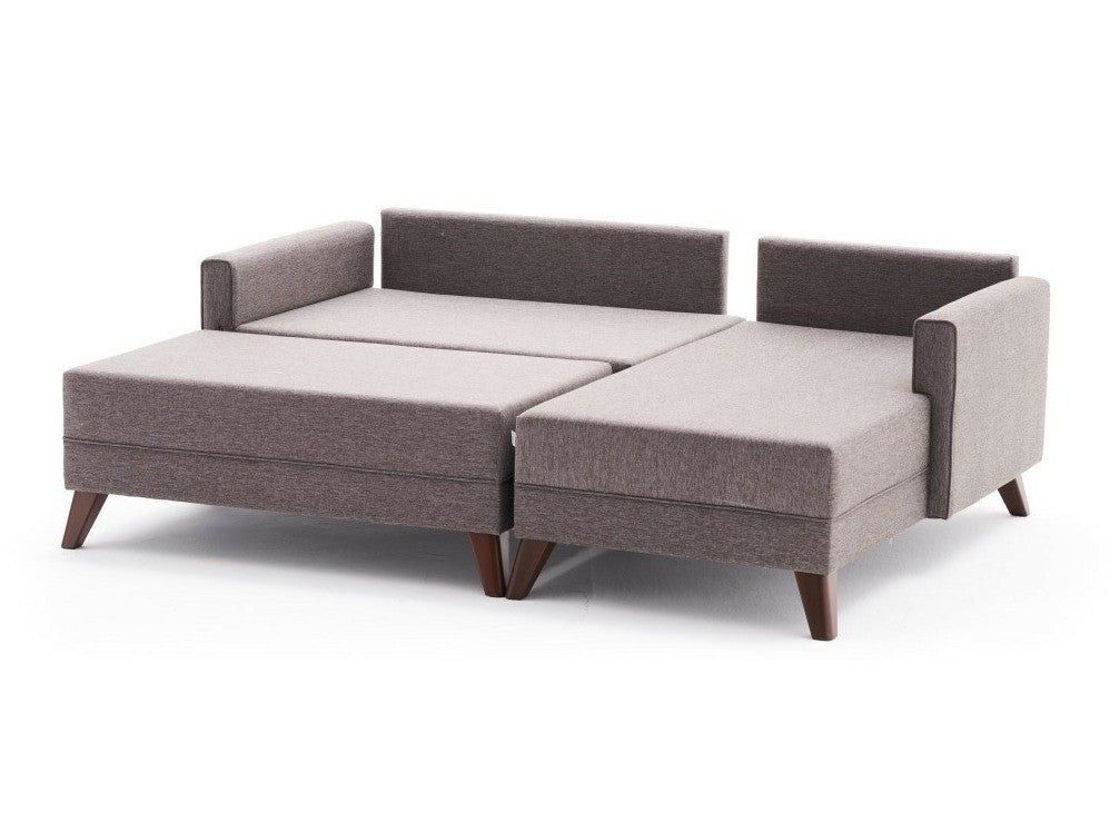 Canapea extensibilă de colț Bella Mini Corner Sofa Right - Brown 3263239