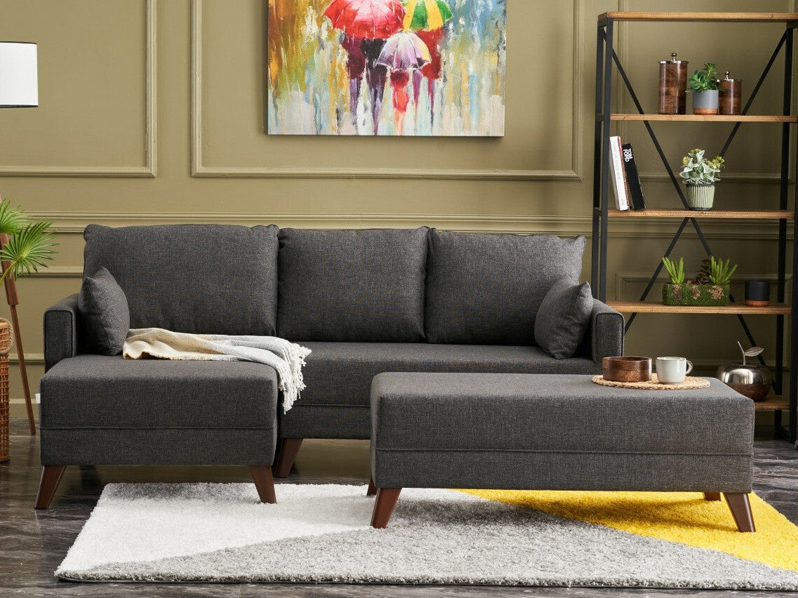 Canapea extensibilă de colț Bella Mini Corner Sofa Left - Anthracite 3263244