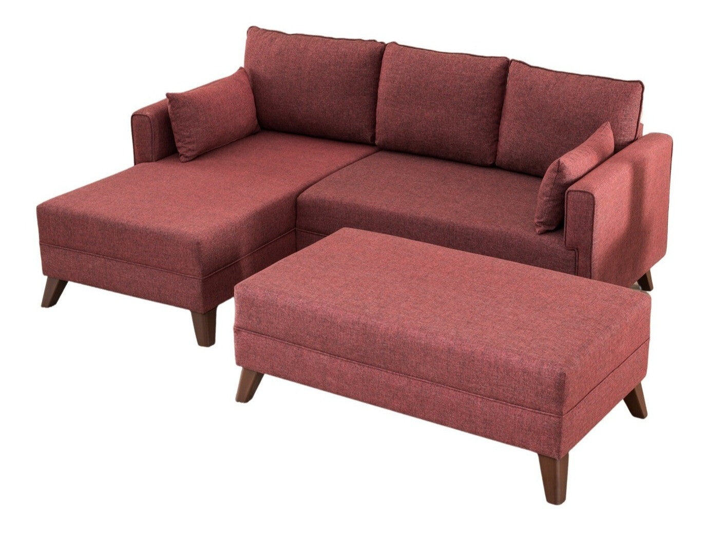 Canapea extensibilă de colț Bella Corner Sofa Left 2 - Claret Red 3263285