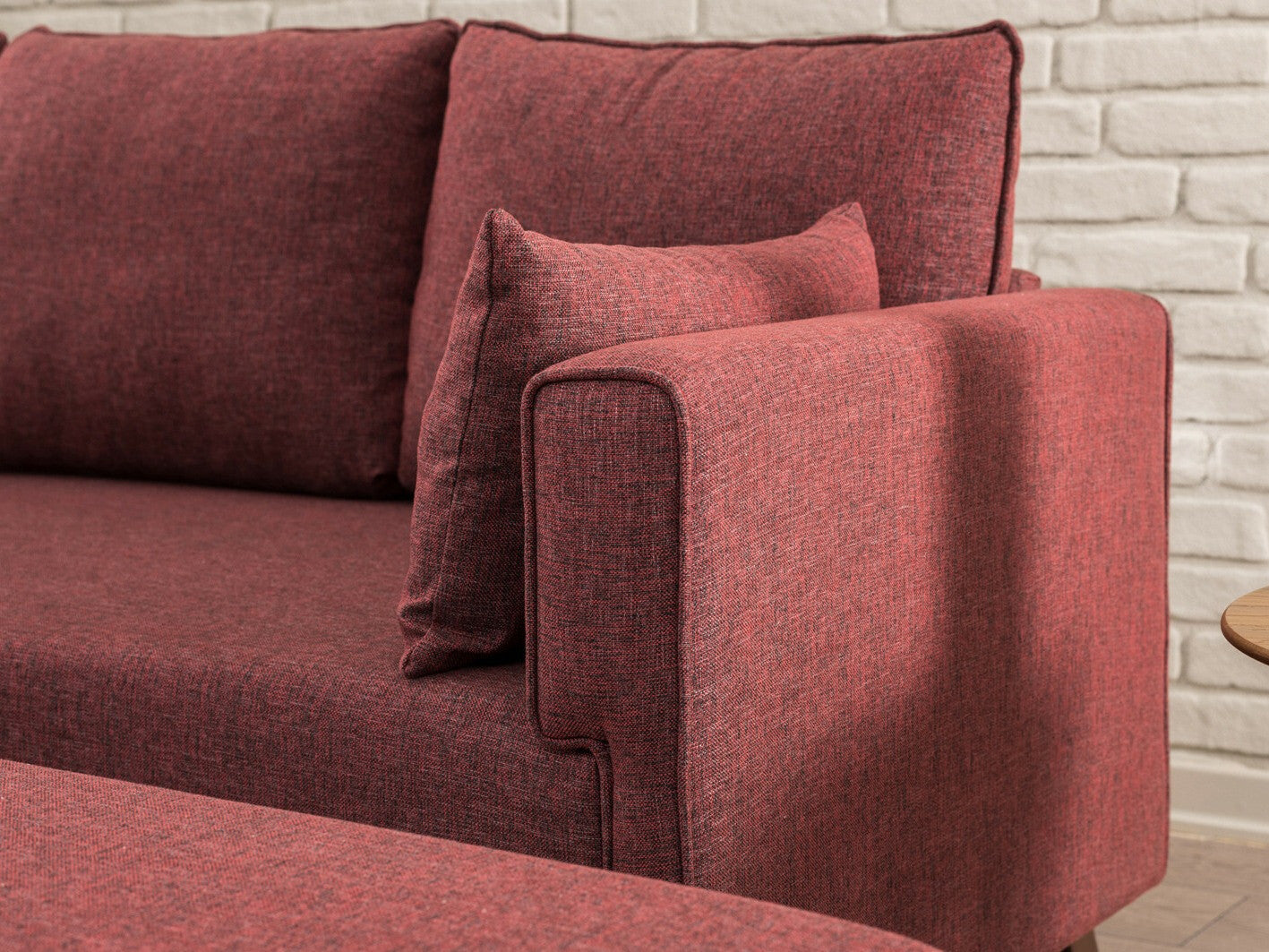 Canapea extensibilă de colț Bella Corner Sofa Left 2 - Claret Red 3263290