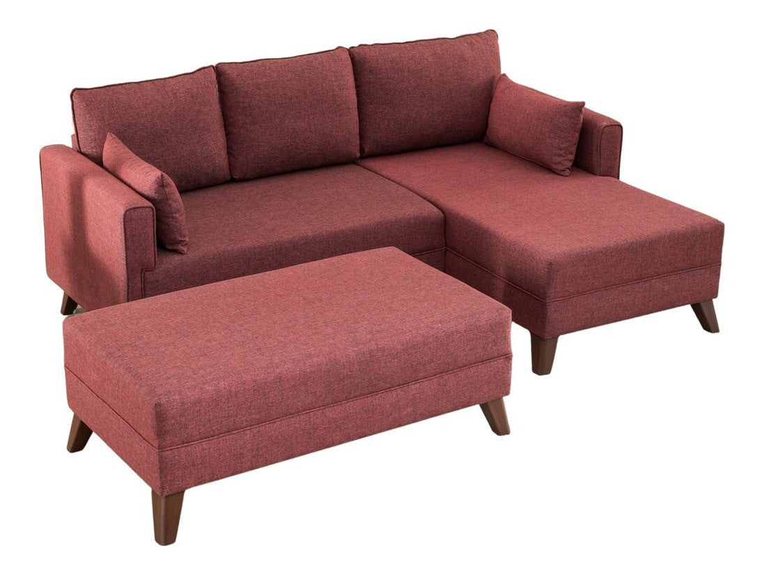 Canapea extensibilă de colț Bella Corner Sofa Right 2 - Claret Red 3263305