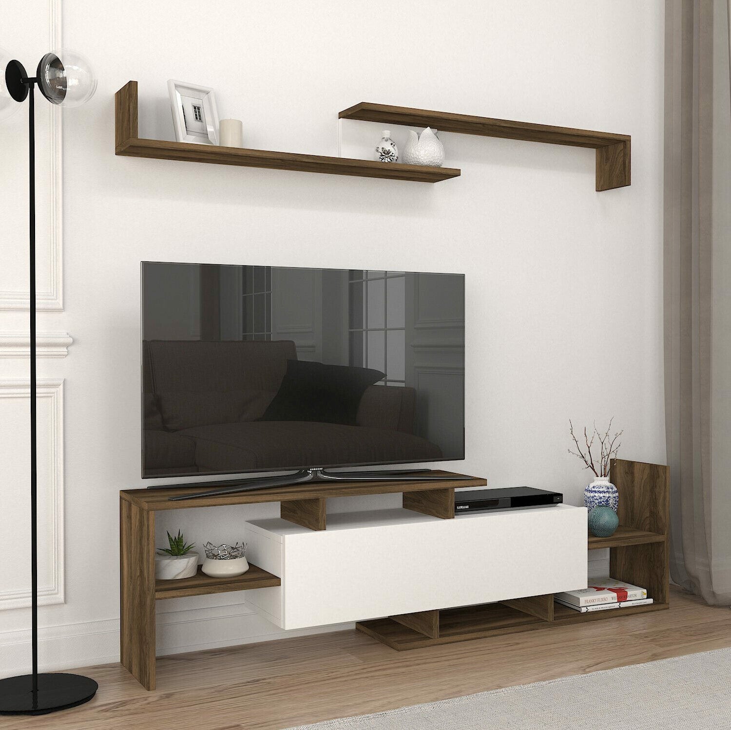 Comodă TV Dream - White, Walnut 3264284