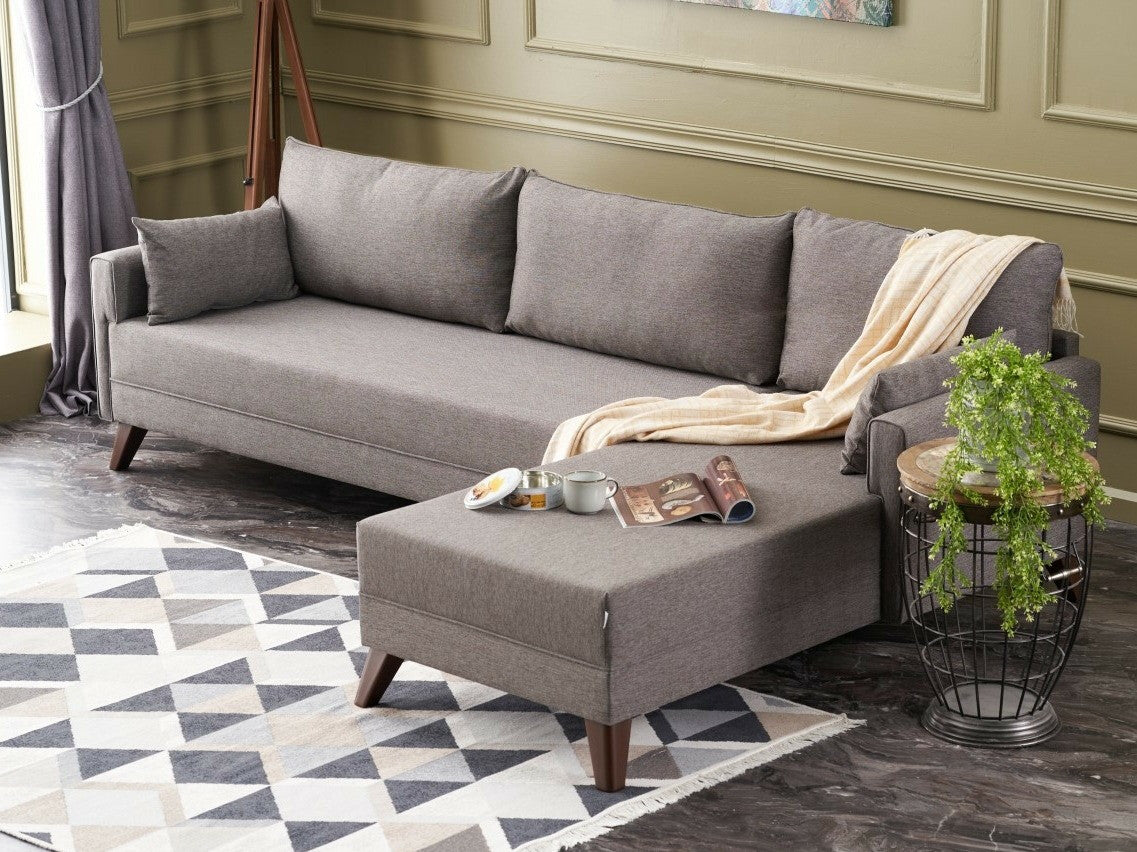 Canapea de colț Bella Corner Sofa Right - Brown 3266783