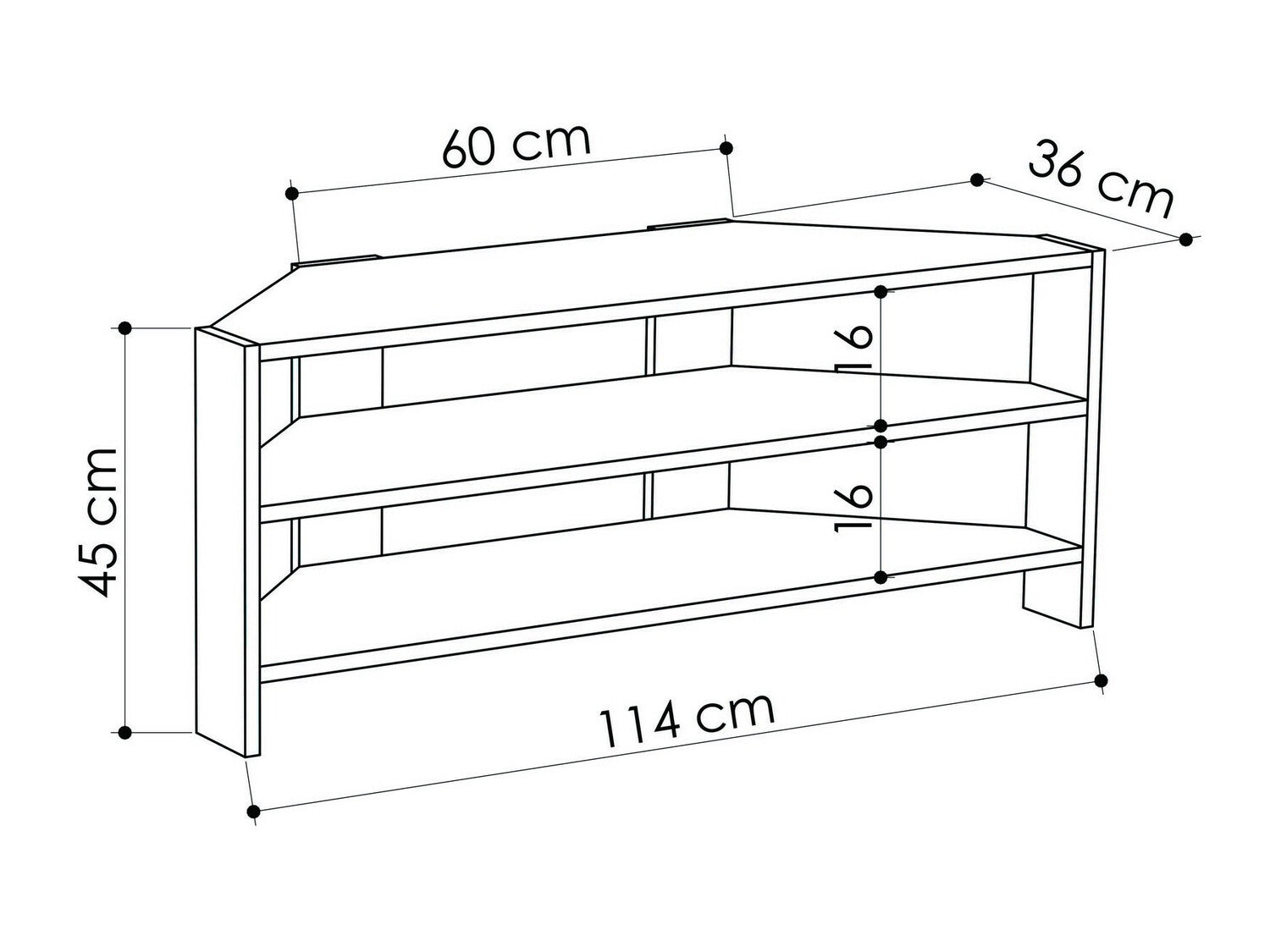 Comodă TV Thales Corner - White 3271725