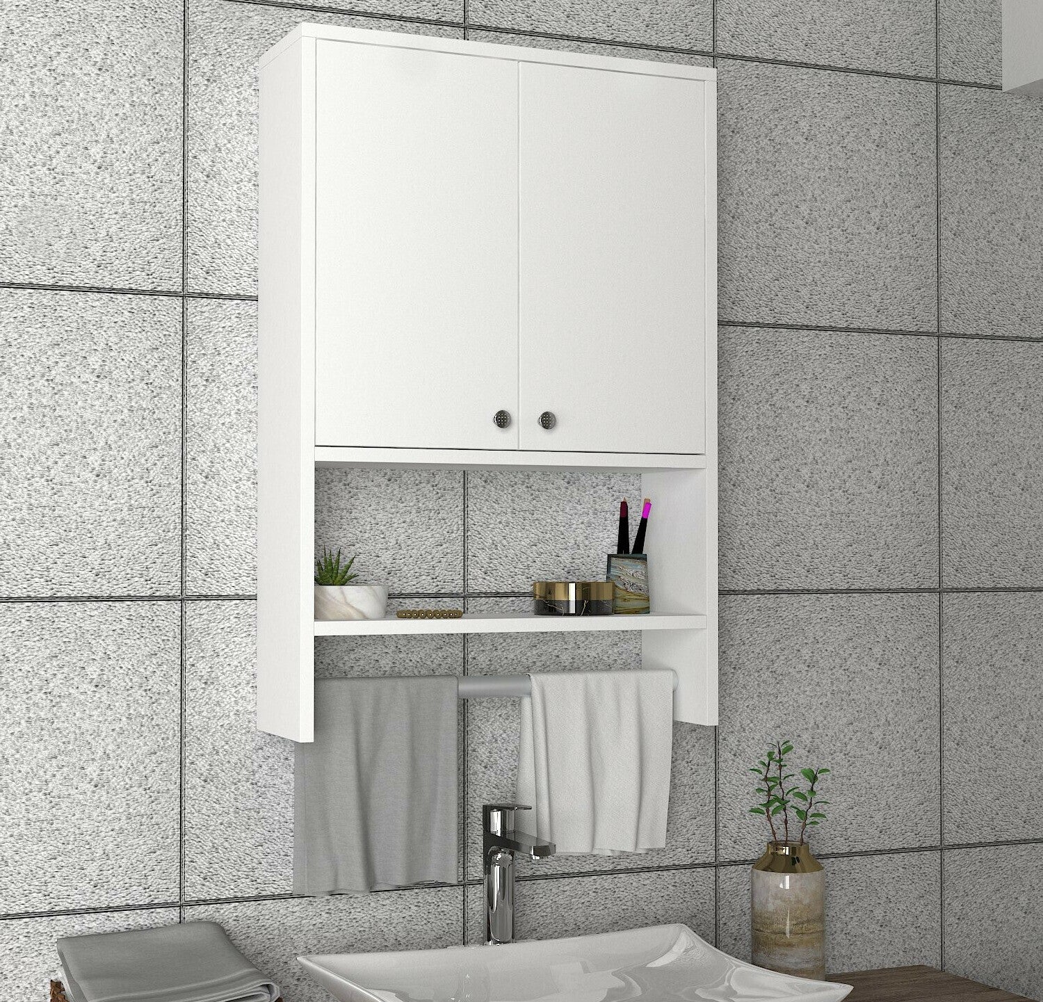 Cabinet de baie Vira - White 3303549