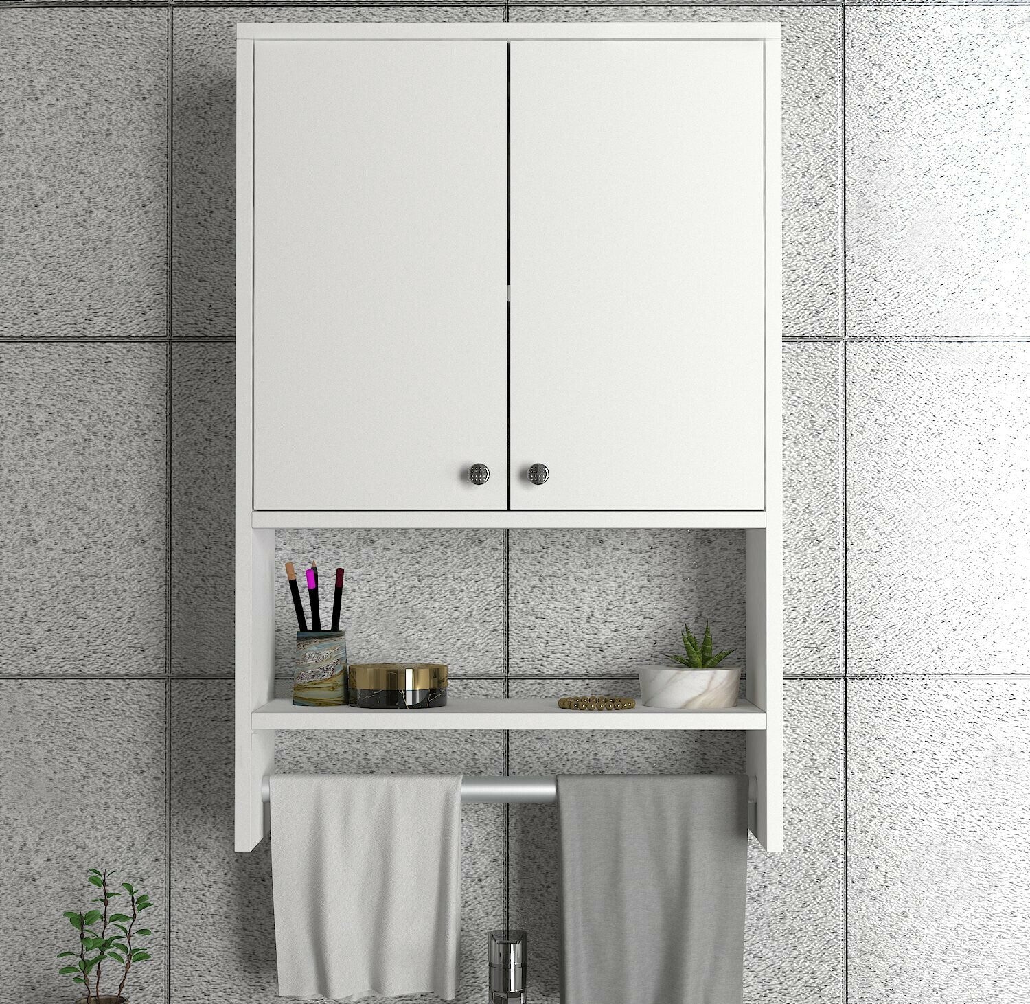 Cabinet de baie Vira - White 3303551