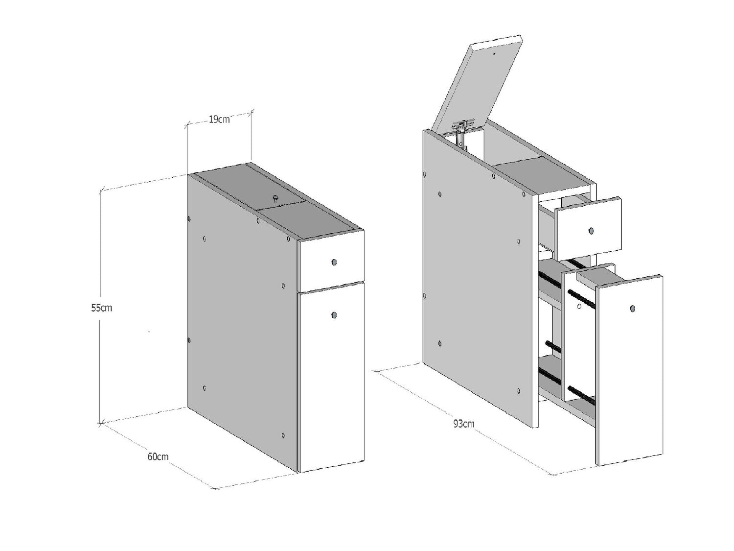 Cabinet de baie Smart - White 3303760