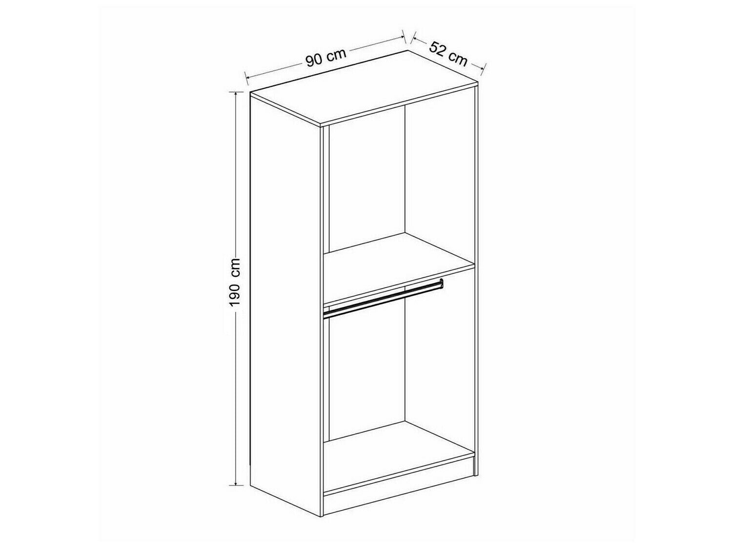 Dulap Kale Glass Anthracite - 190 3304054