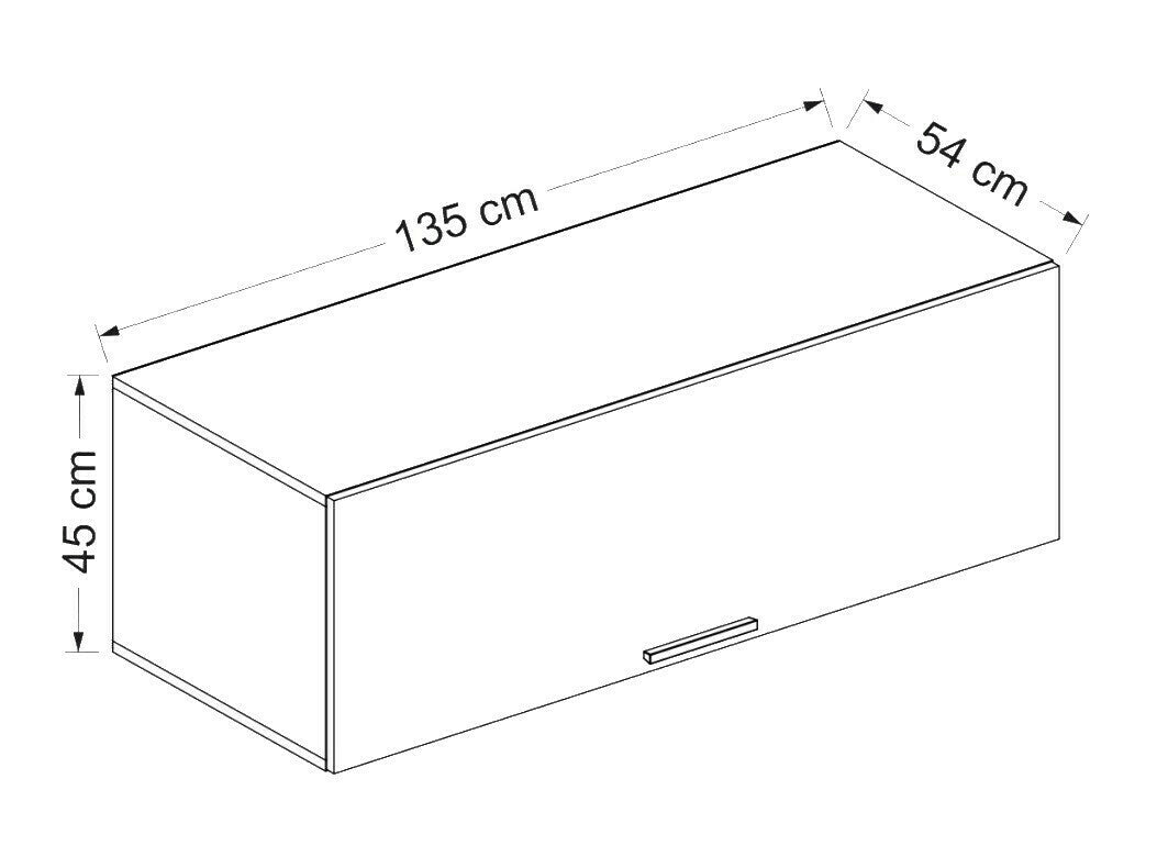 Dulap de perete Kale 135 - White, Membrane 3305147