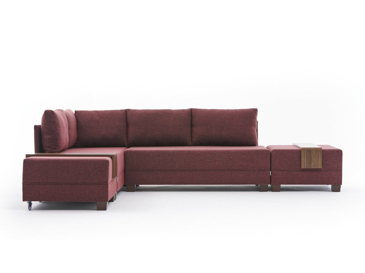 Canapea extensibilă de colț Fly Corner Sofa Bed Left - Claret Red 3325640