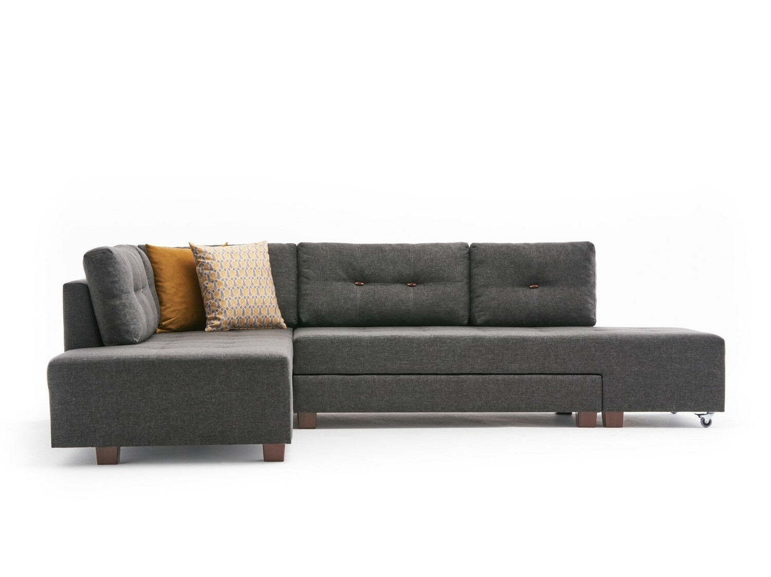 Canapea extensibilă de colț Manama Corner Sofa Bed Left - Anthracite 3326556