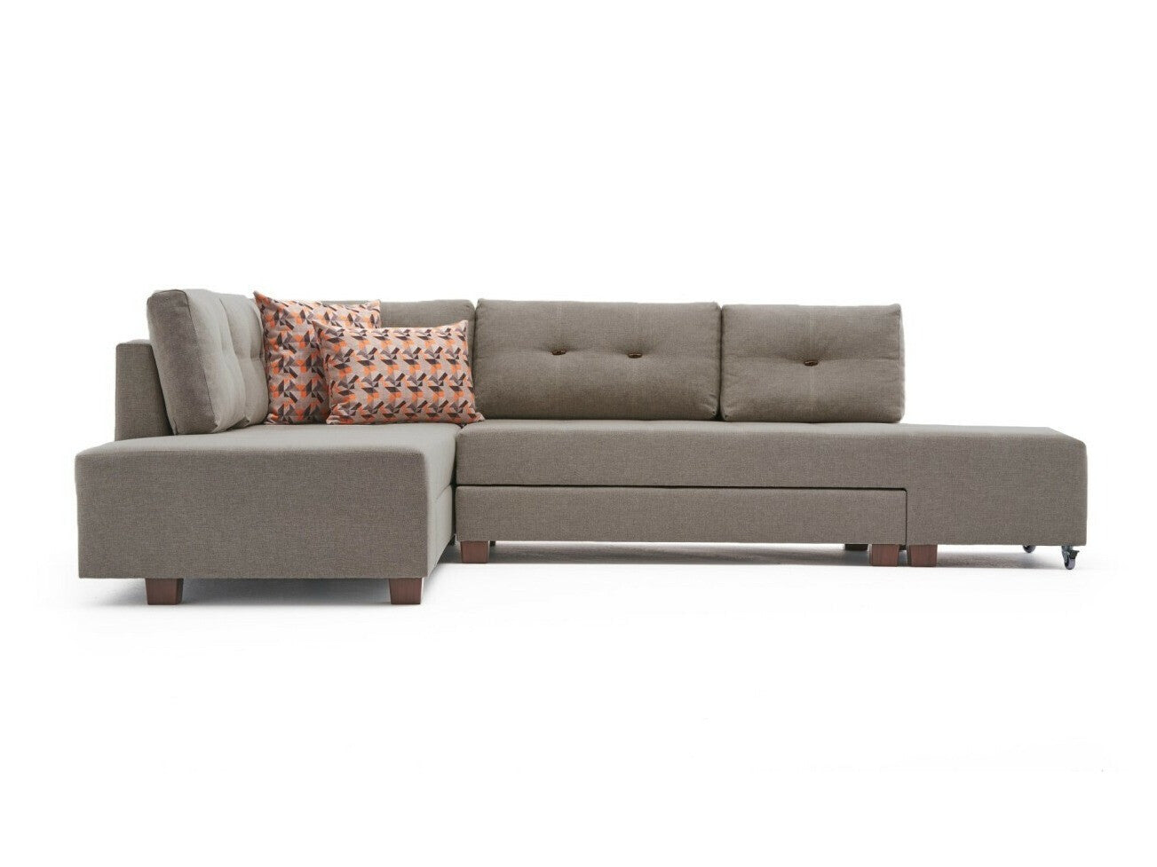 Canapea extensibilă de colț Manama Corner Sofa Bed Left - Cream 3326602