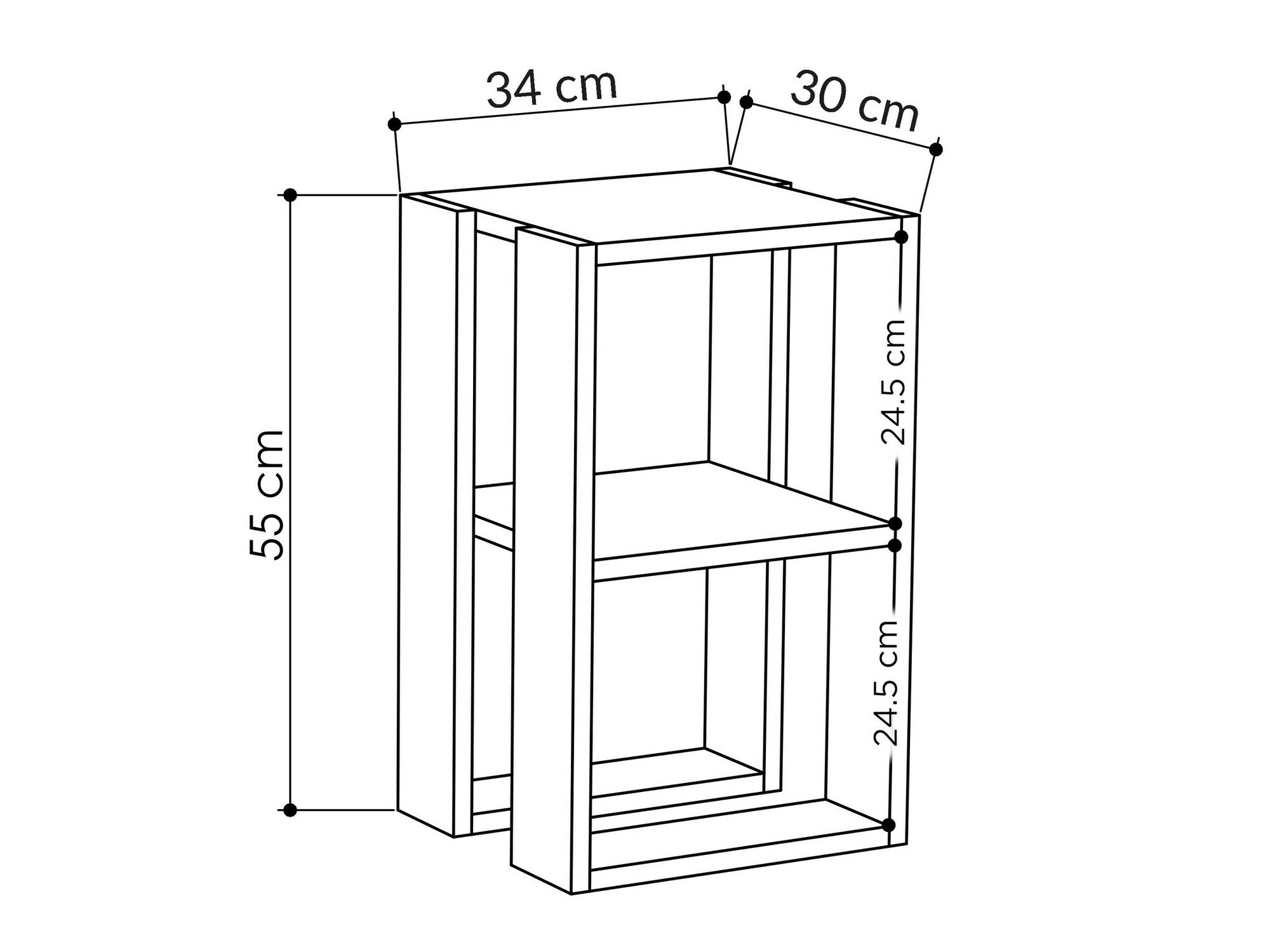 Noptieră Lonie - White 3437012