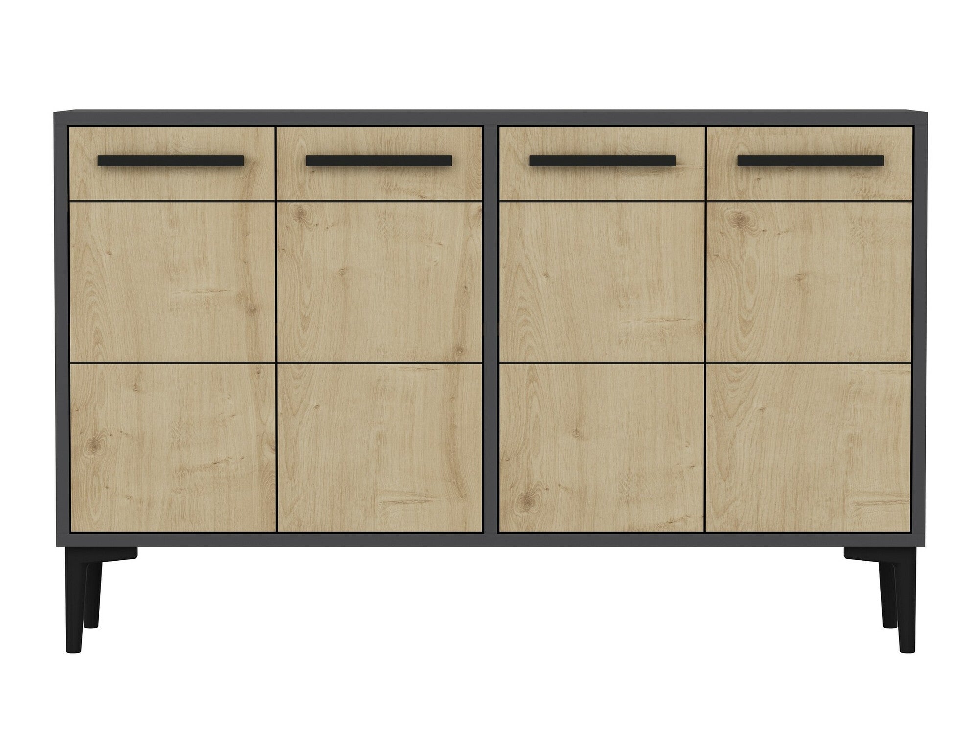 Cabinet Stria - Anthracite, Sapphire Oak Antracit + Stejar