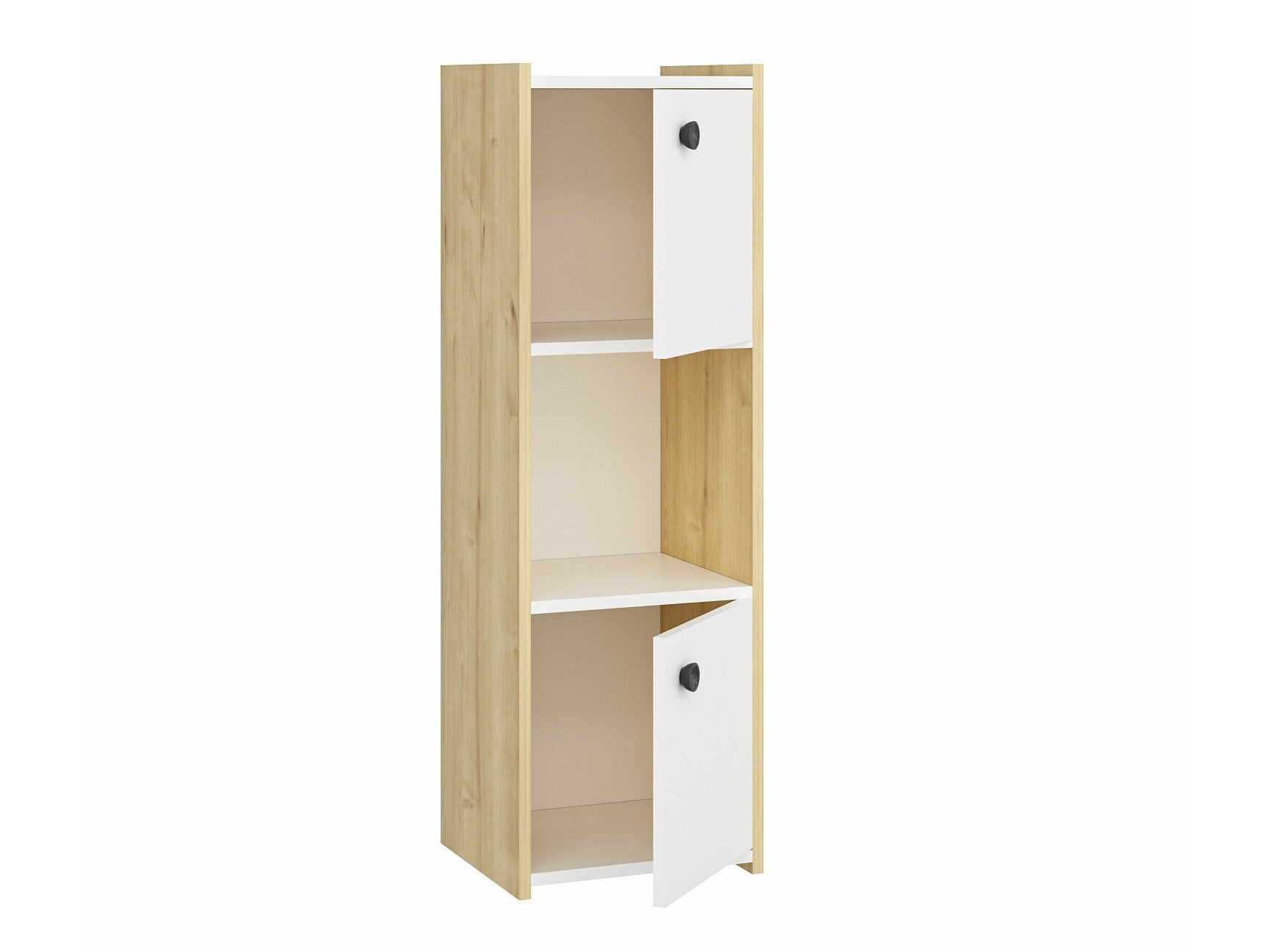 Cabinet de baie neancorat Teo - Sapphire Oak, White Alb + Stejar