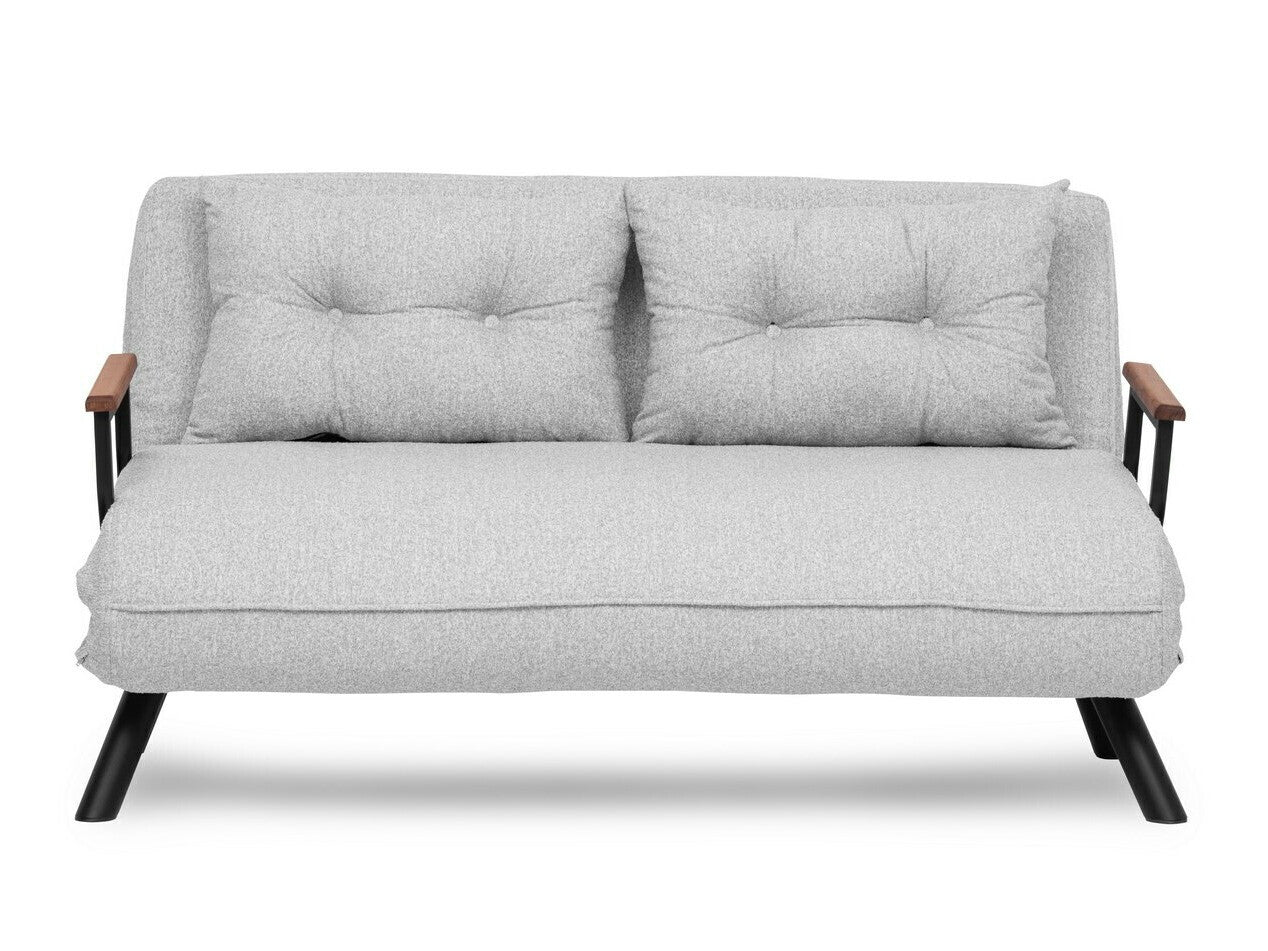 Canapea extensibilă Sando 2-Seater - Teddy Fabric - Grey Gri deschis