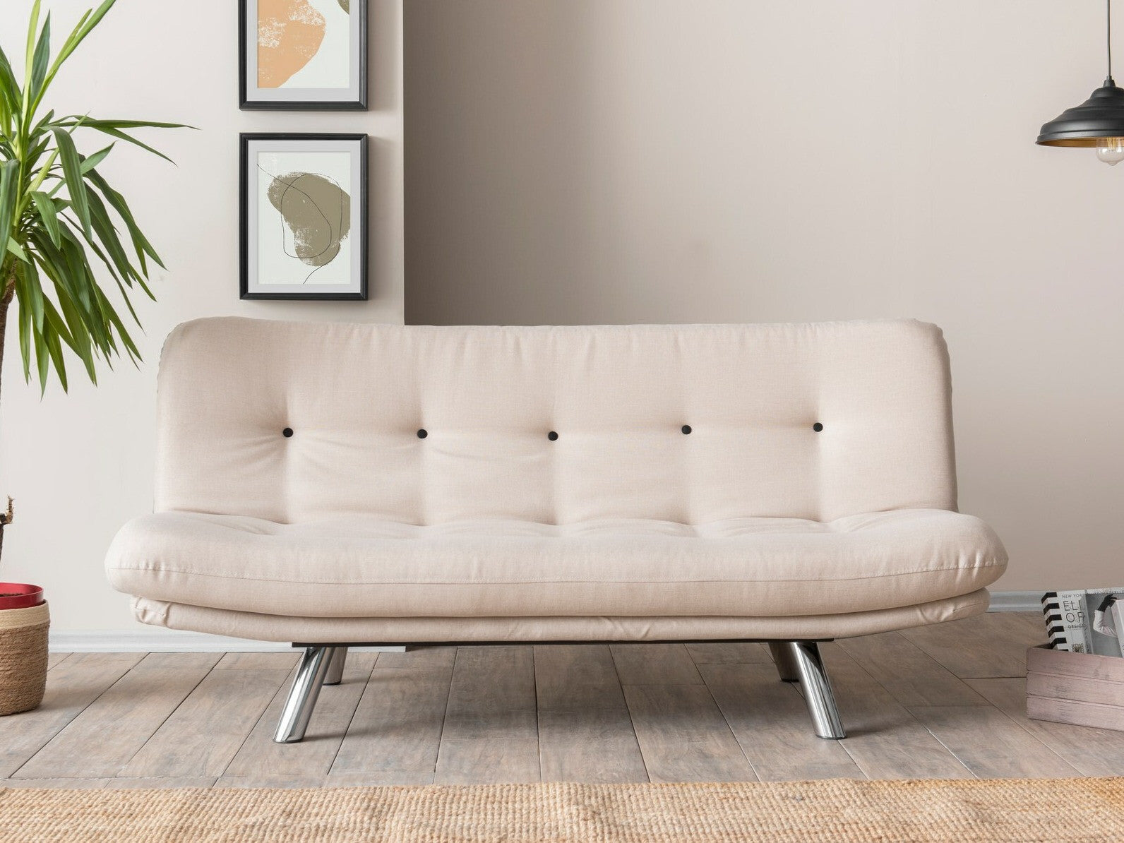 Canapea extensibilă Misa Small Sofabed v3 - Cream Crem