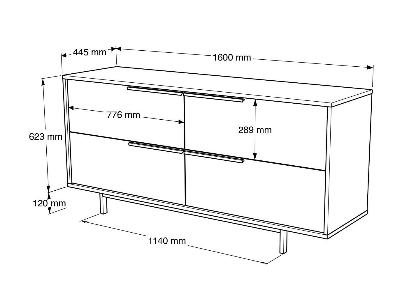 Cabinet Consolă ON3 (Locelso ON) 956LCS3439, Culoare: Nuc