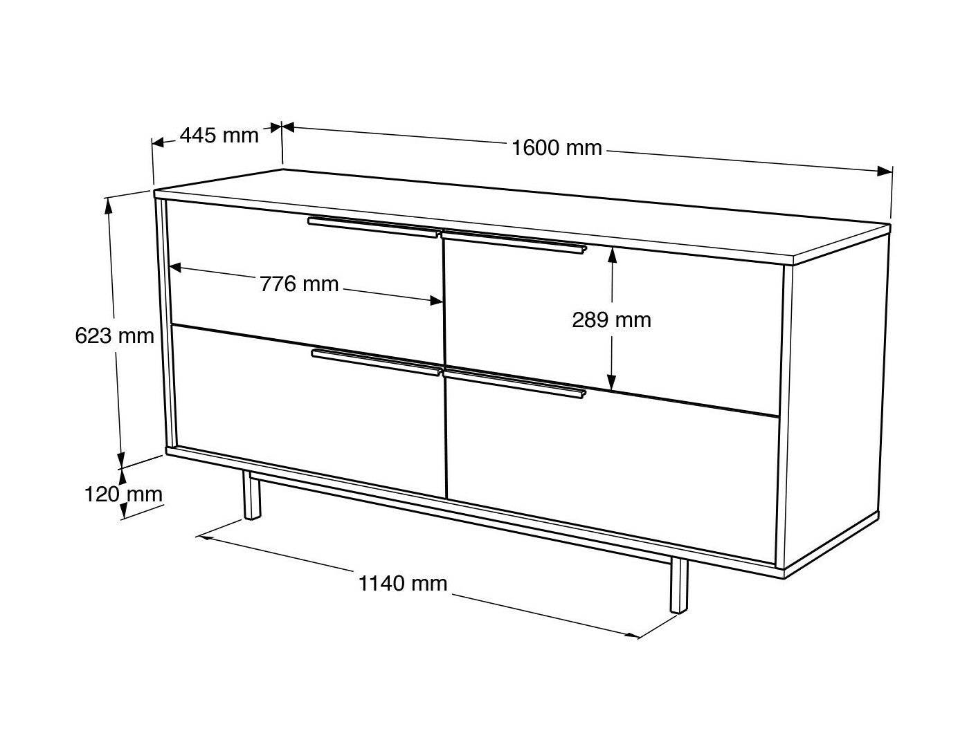 Cabinet Consolă ON3 (Locelso ON) 956LCS3440, Culoare: Stejar