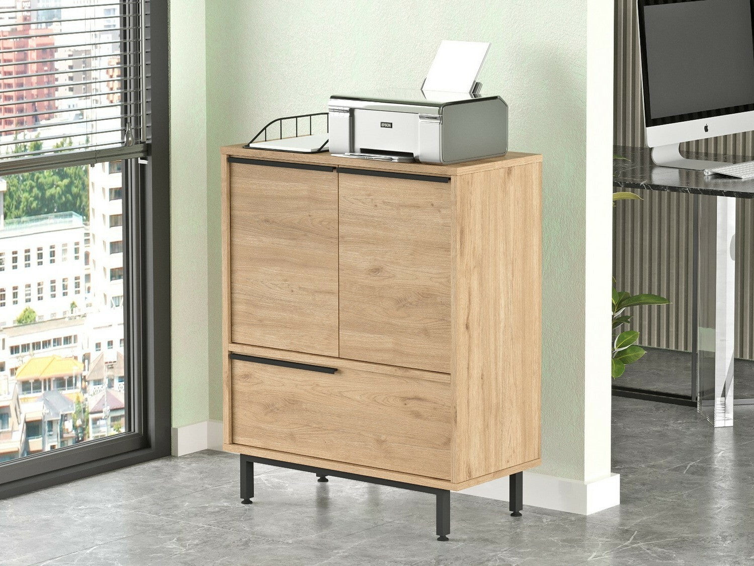 Cabinet Multi Purpose Cabinet ON8B 956LCS3457 (Locelso ON), Culoare: Nuc