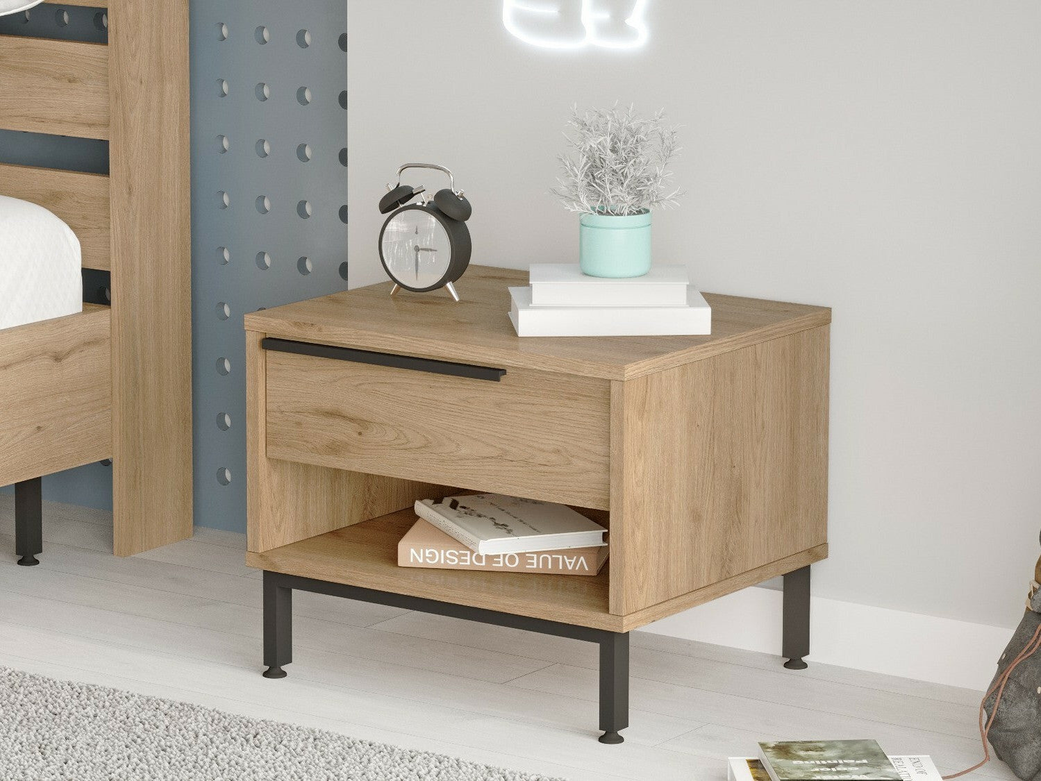 Noptieră Nightstand ON14 956LCS3490 (Locelso ON), Culoare: Nuc