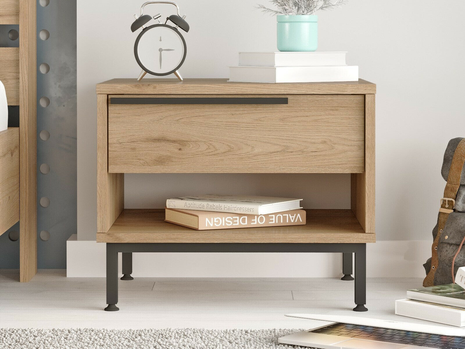 Noptieră Nightstand ON14 956LCS3490 (Locelso ON), Culoare: Nuc