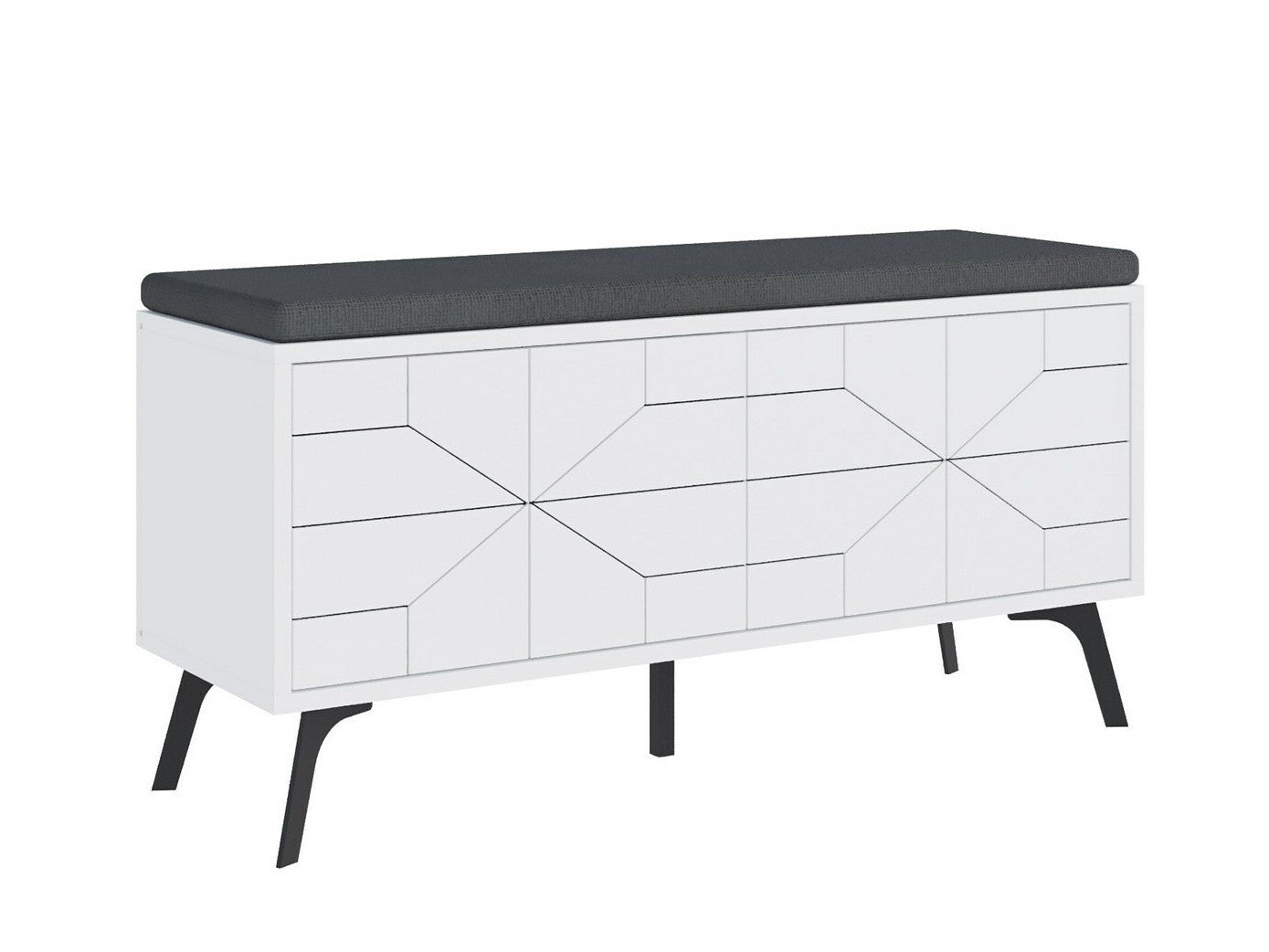 Comodă pentru pantofi Dune Bench - White Alb