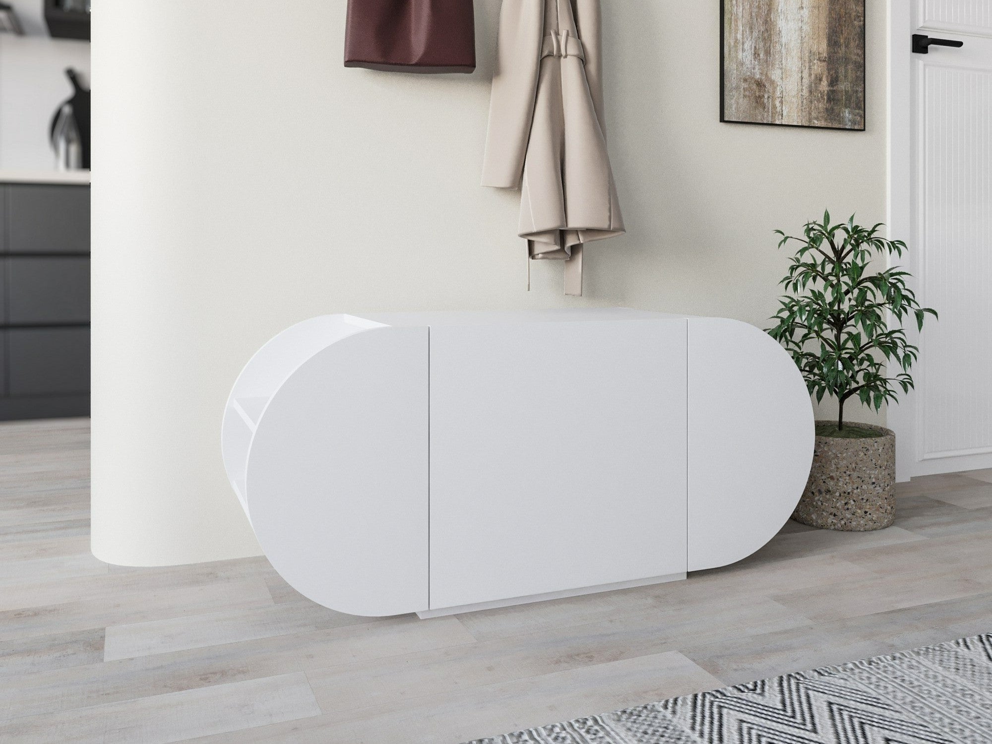 Comodă pentru pantofi Pozy Shoe Bench - White Alb