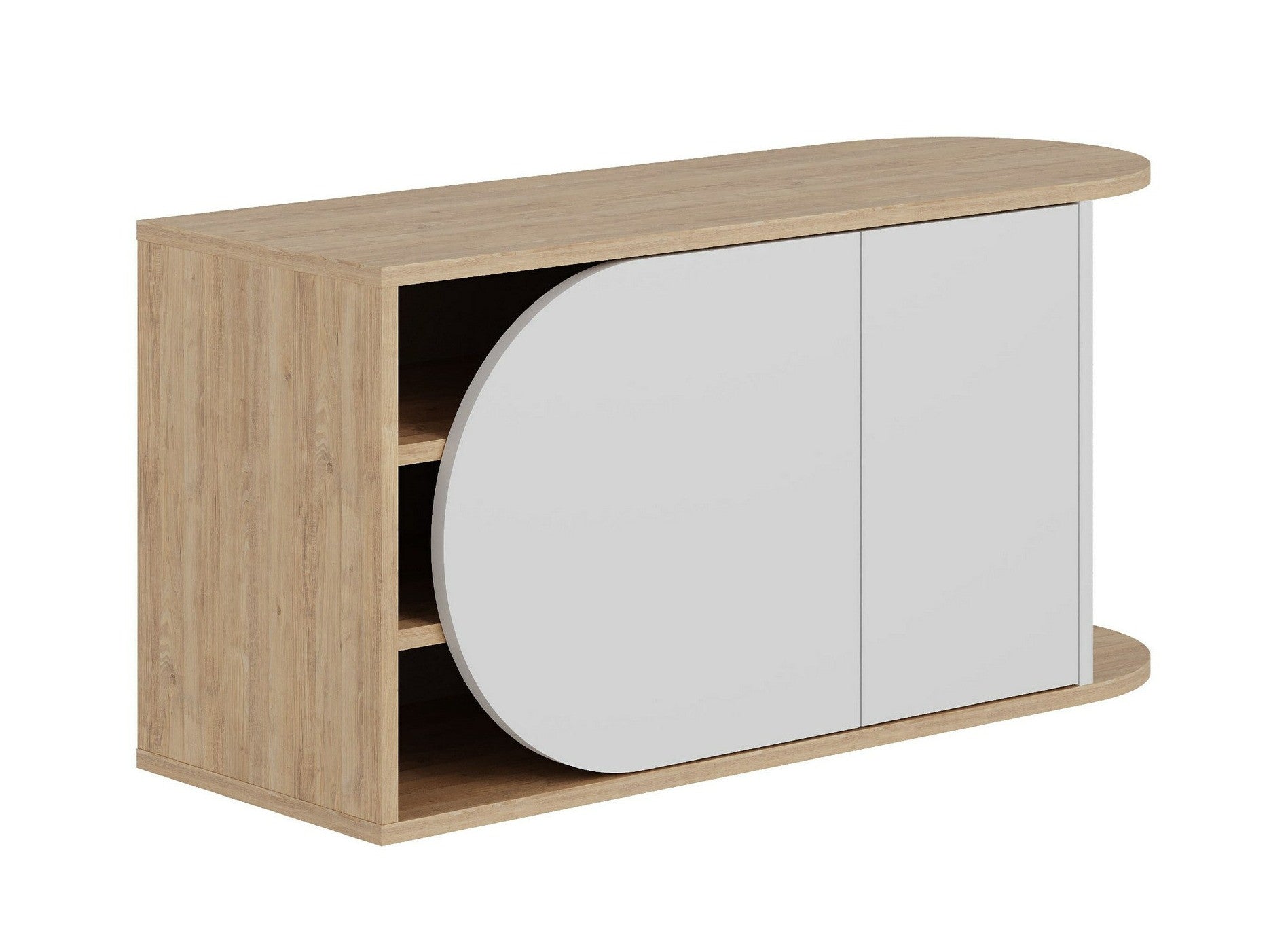 Comodă pentru pantofi Nova Shoe Bench - Oak, White Alb + Stejar