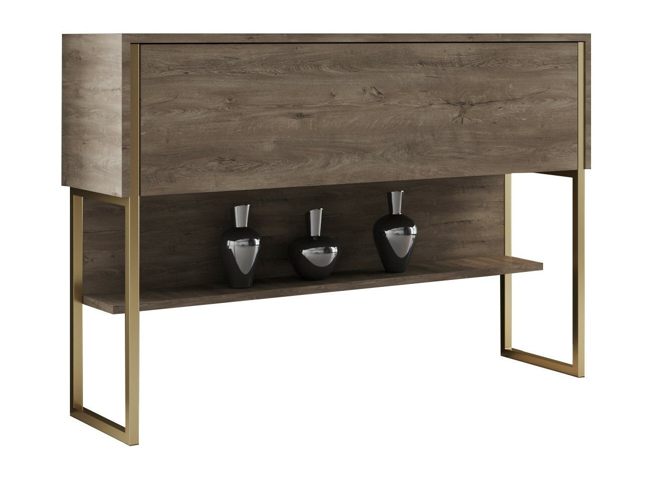 Consolă Dresser Luxe (Bexley) 618BLY1403, Culoare: Nuc, Culoarea picioarelor: De aur