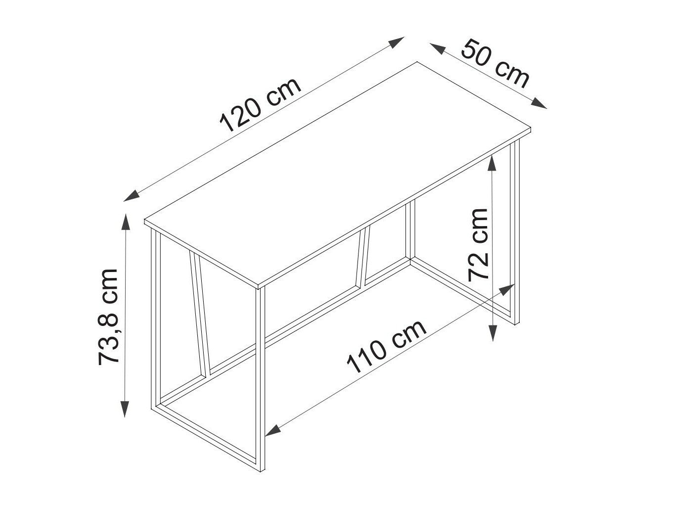 Birou Study Birou Lissa 550ARN3428 (Collection Arnetti), Culoare: Maro deschis + Alb