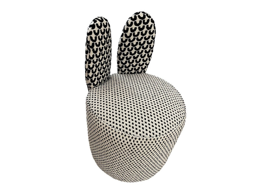 Taburet tapițat Bunny (Evalina) 391EVL1107, Culoare: Negru + Crem 3687164