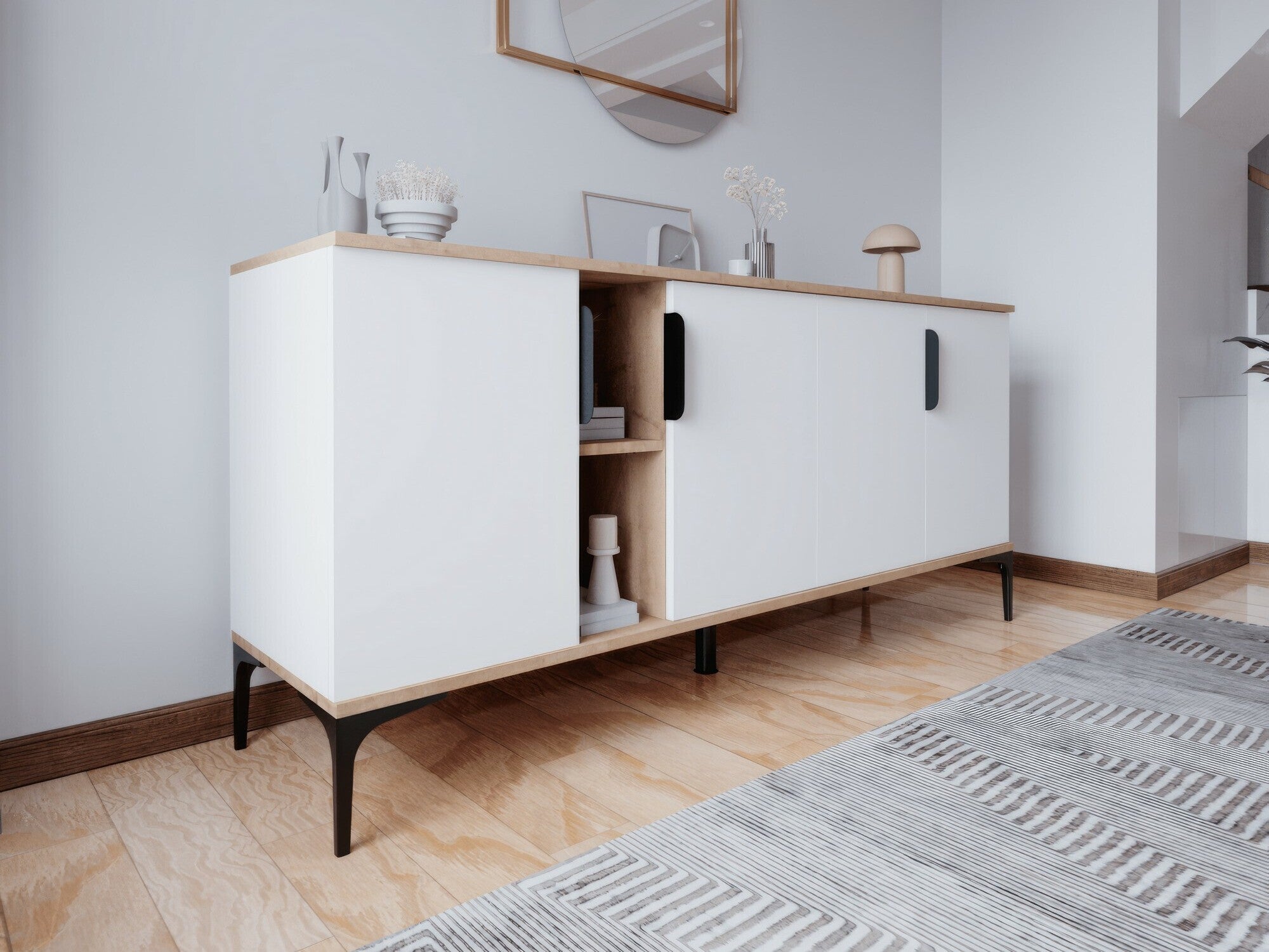 Cabinet Tarz - Oak, White