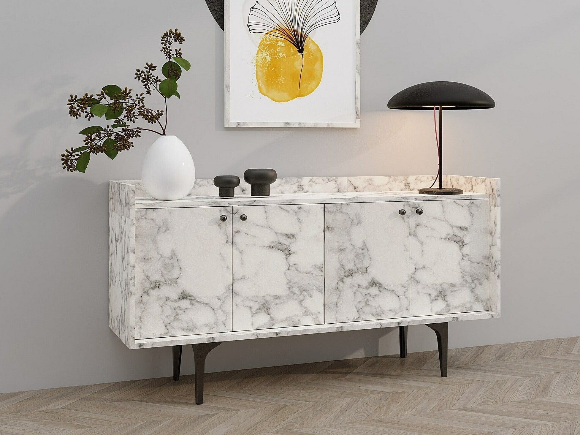 Cabinet Navi - Carrara Marble Marmură albă