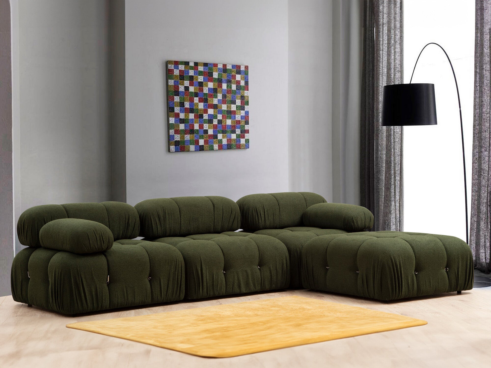 Colțar modular Bubble Green L1-O1-1R-PUF Chaki 3766050