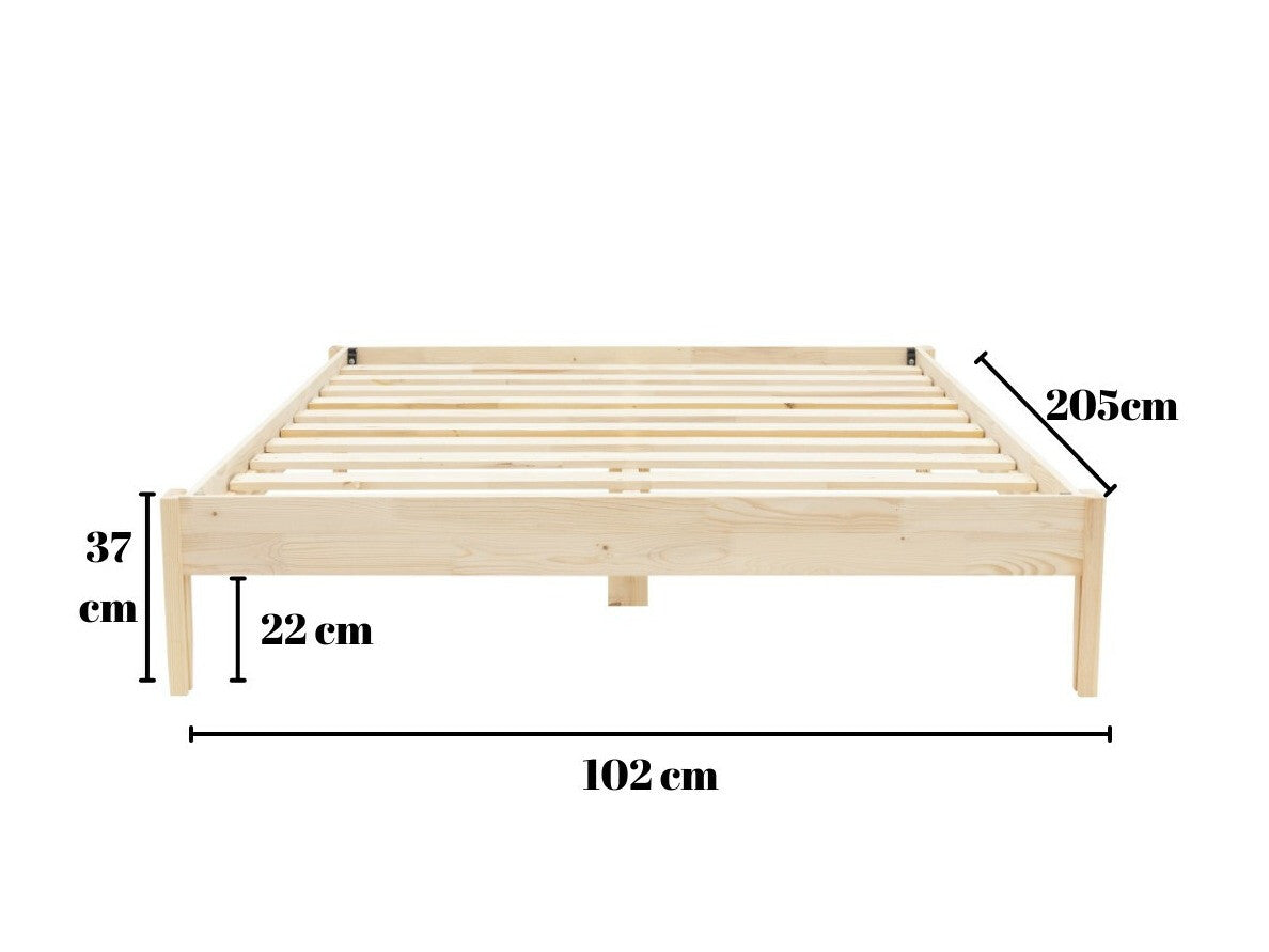 Pat Paturitead Galaksi, Zonă de dormit: 90 x 200 cm, Culoare: Maro deschis, 284MTL1117