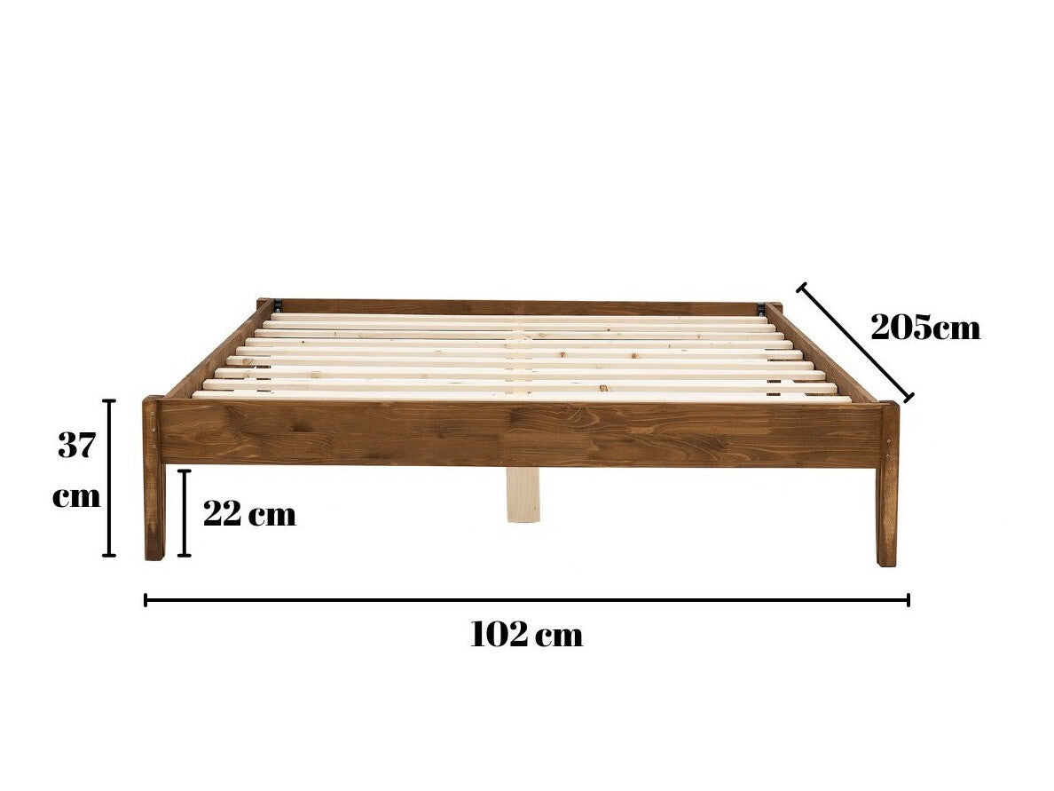 Pat Paturitead Galaksi, Zonă de dormit: 90 x 200 cm, Culoare: Nuc, 284MTL1144