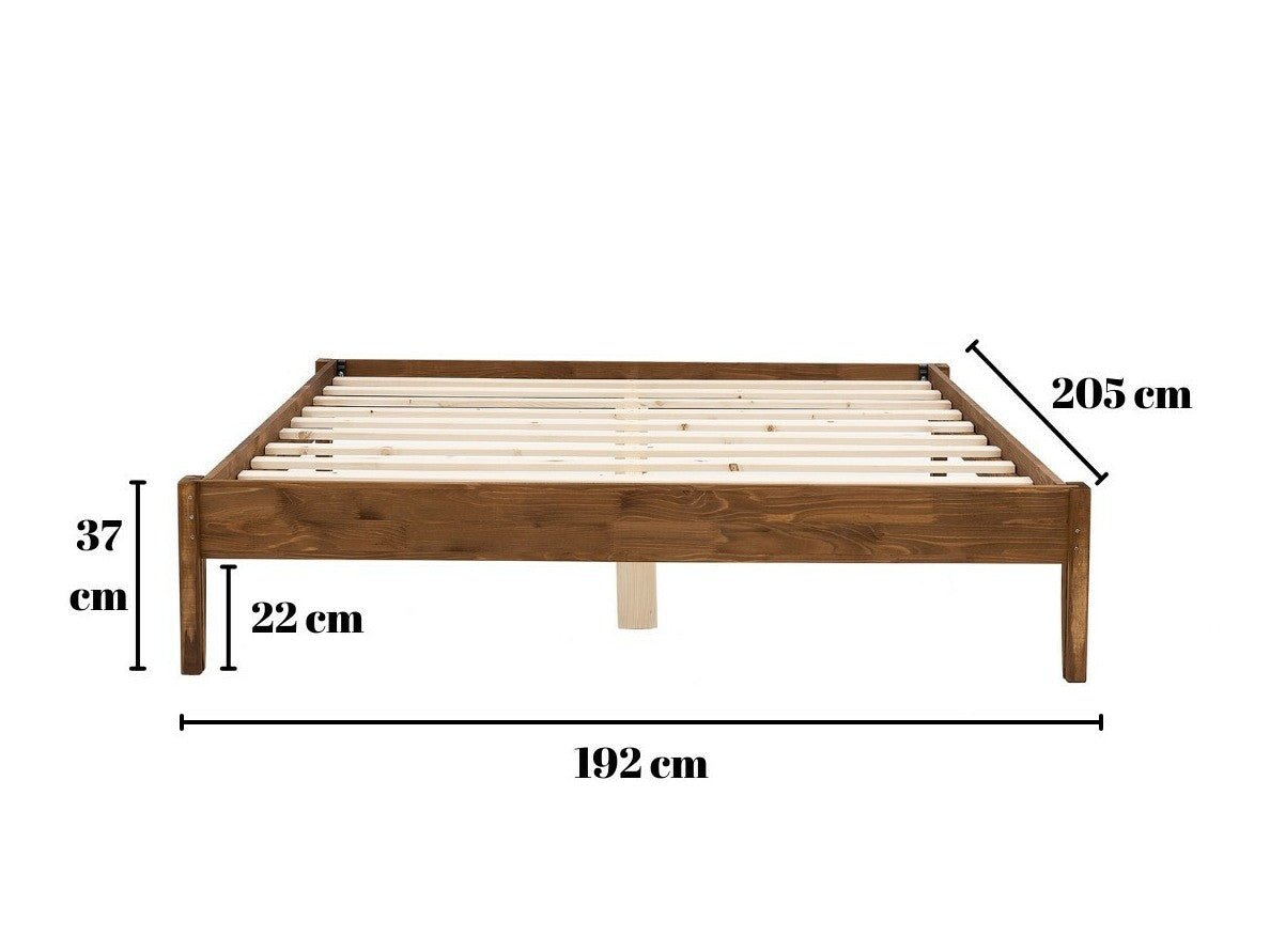 Pat Paturitead Galaksi, Zonă de dormit: 180 x 200 cm, Culoare: Nuc, 284MTL1151